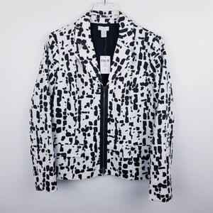 Chico's Winnie Waterdrop Pattern Classic Blazer Jacket NWT
